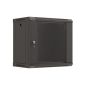 ARMARIO LANBERG MURAL RACK 19" 9U 540X350 FLAT PACK NEGRO PUERTA CRISTAL