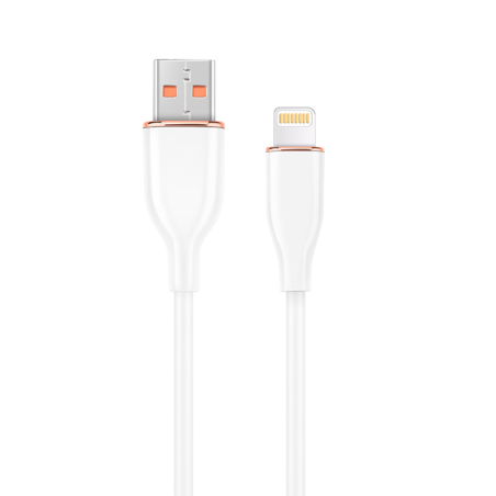 CABLE DE CARGA Y DATOS GEMBIRD DE SILICONA PREMIUM DE 8 CLAVIJAS 1,5 M BLANCO