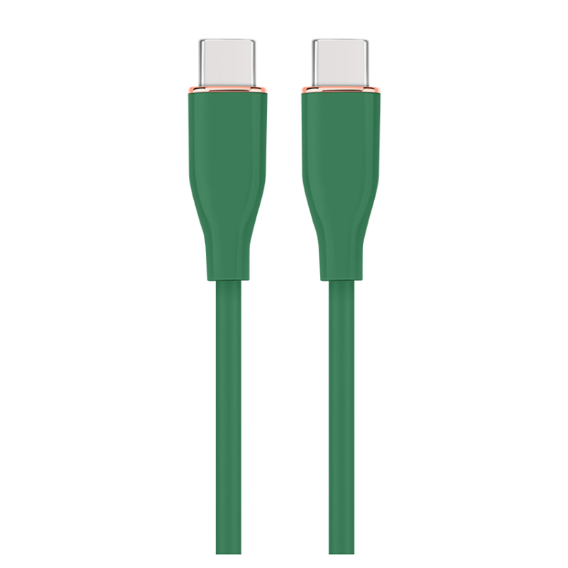 CABLE DE CARGA Y DATOS GEMBIRD (PD) TIPO-C SILICONA ALTA CALIDAD 1,5M VERDE
