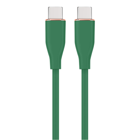 CABLE DE CARGA Y DATOS GEMBIRD (PD) TIPO-C SILICONA ALTA CALIDAD 1,5M VERDE