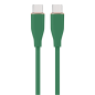 CABLE DE CARGA Y DATOS GEMBIRD (PD) TIPO-C SILICONA ALTA CALIDAD 1,5M VERDE