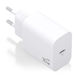 Cargador de Pared GaN Aisens A110-0940- 1xUSB Tipo-C- 30W- Blanco