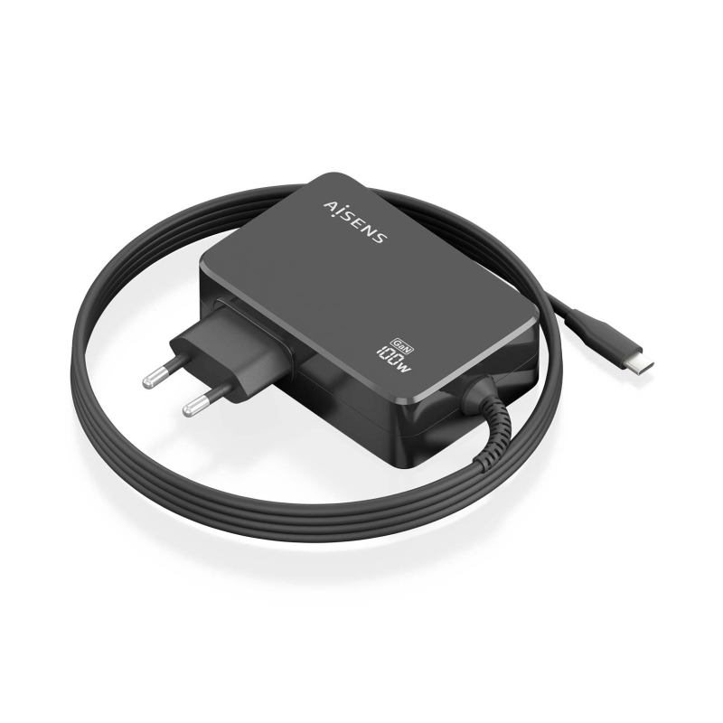 CARGADOR AISENS GAN 100W PD3-0 1XUSB-C 1-8M NEGRO