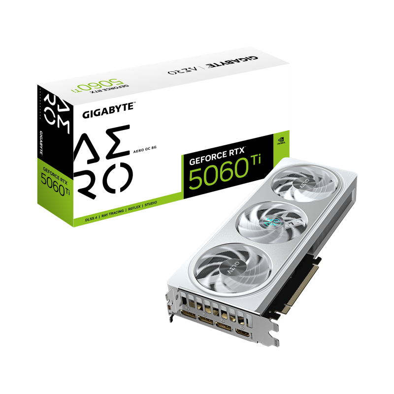 TARJETA GRAFICA GIGABYTE RTX 5060TI AERO OC 8GB GDDR7 NEGRO