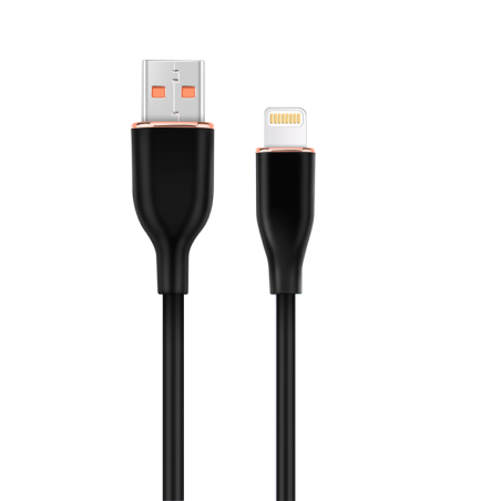 CABLE DE CARGA Y DATOS GEMBIRD DE SILICONA PREMIUM DE 8 CLAVIJAS 1,5 M NEGRO