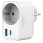 CARGADOR RAPIDO GEMBIRD USB DE 2 PUERTOS CON TOMA DE CA DE PASO 20 W BLANCO CARGADOR RAPIDO GEMBIRD USB DE 2 PUERTOS CON TOMA DE CA DE PASO 20 W BLANCO