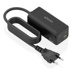 CARGADOR GAN AISENS SOBREMESA 100W 3XUSB-C PD3-0 QC4-0 QC5-0 USB-A QC3-0