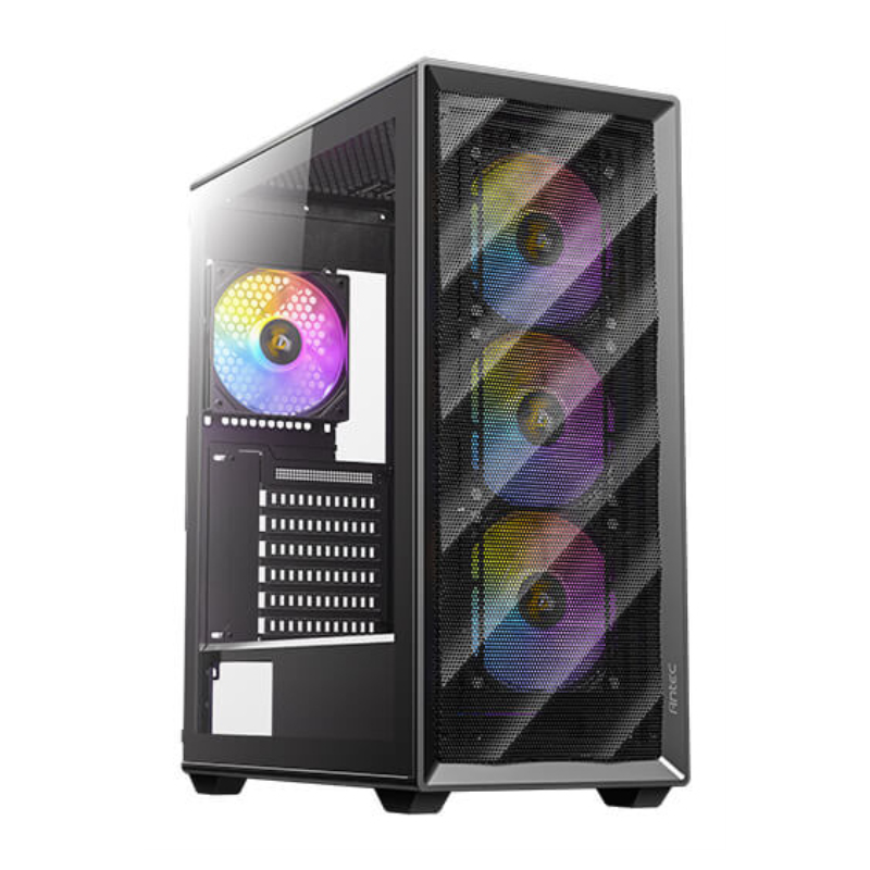 CAJA ANTEC AX85 ARGB ATX NEGRO 4XVENT 120MM 2XUSB SN FUENTE