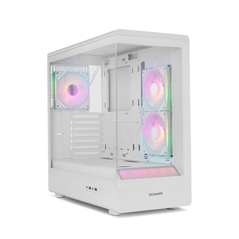 CAJA NOX SEMITORRE FRAMELESS HUMMER SIGNAL ARGB BLANCA USB TYPE C CAJA NOX SEMITORRE FRAMELESS HUMMER SIGNAL ARGB BLANCA USB TYPE C