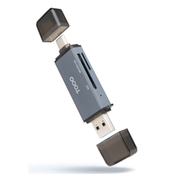Lector de Tarjetas Externo TooQ TQR-3001G- USB 3-0 y USB Tipo-C