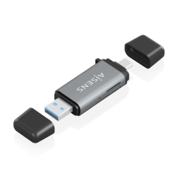 Lector de Tarjetas Externo Aisens ASCR-2AC11-GR- USB 3-1