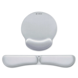 PACK SUBBLIM ERGO MEMORYFLEX -REPOSAMUÑECAS TECLADO Y RATON PLATA