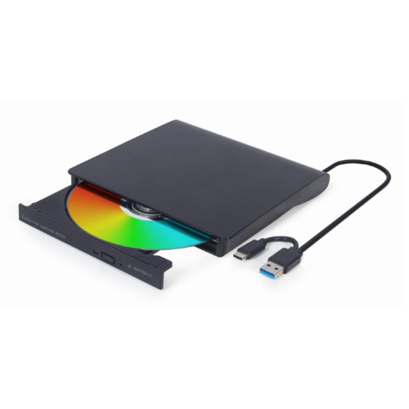 UNIDAD DE DVD USB EXTERNA GEMBIRD NEGRA