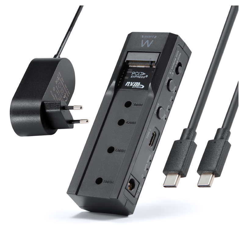 EWENT CLONADOR DUAL BAY HDD-NVME M2 SSD CLONE CON 2-5" AND 3-5" SATA