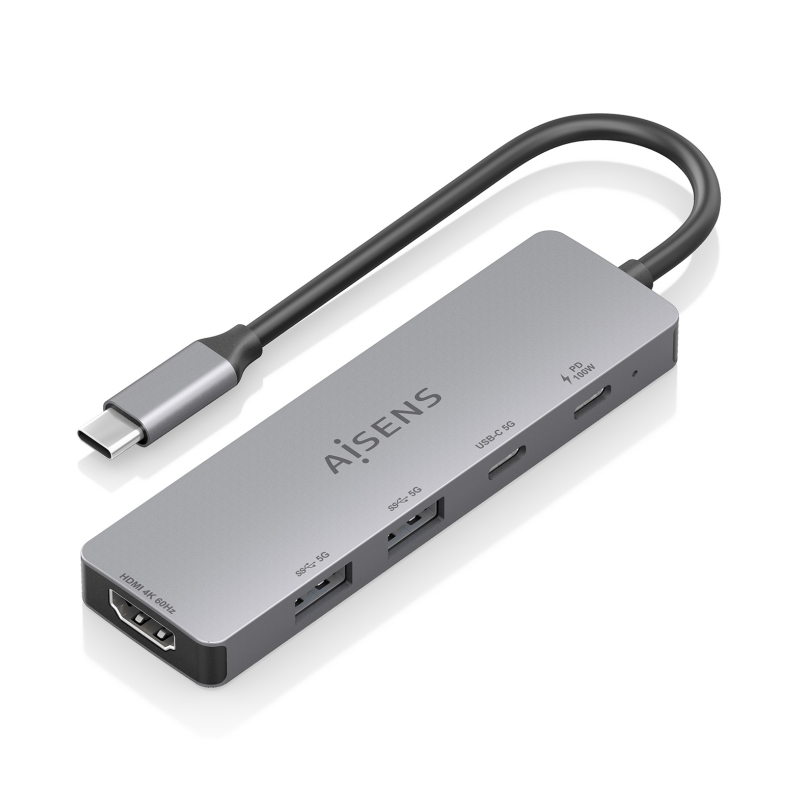USB-C DOCK AISENS 5 EN 1 HDMI 2XUSB-A USB-C USB-C PD GRIS 15CM USB-C DOCK AISENS 5 EN 1 HDMI 2XUSB-A USB-C USB-C PD GRIS 15CM