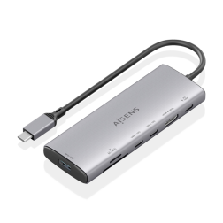 USB-C DOCK AISENS 7 EN 1 HDMI USB 10G 2XUSB-C 10G SD MICRO SD PD 100W