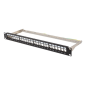 PATCH PANEL LANBERG 24 PUERTOS 1U RACK 19" FTP PARA MODULOS KEYSTONE NEGRO