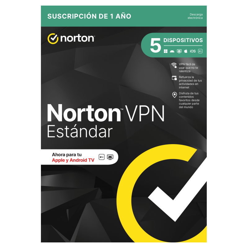 NORTON VPN STANDARD ES 1 USER 5 DEVICE 12MO GENERIC RSP MM GUM