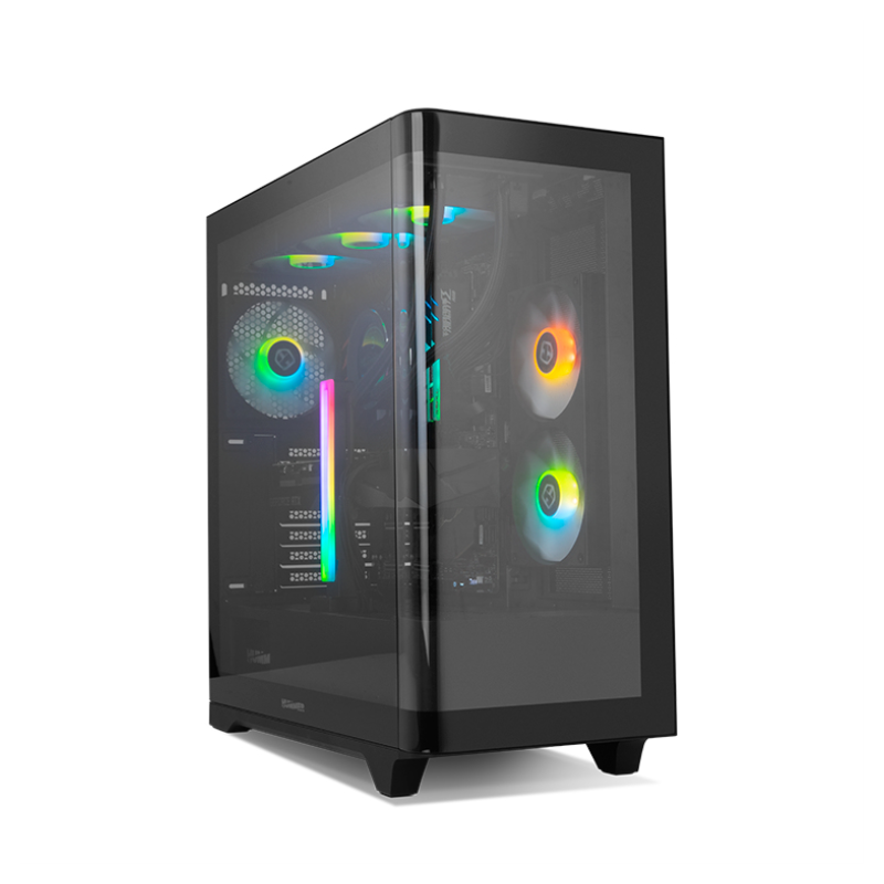 CAJA NOX HUMMER ETHER ATX SEMITORRE CRISTAL CURVO NEGRO