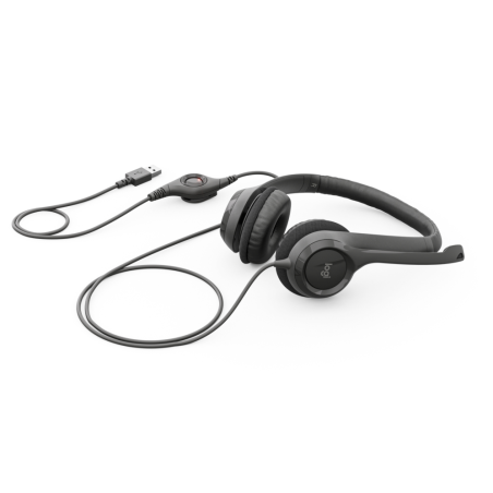 Auriculares Logitech H390- con Micrófono- USB- Negros
