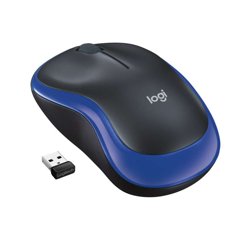 Ratón Inalámbrico Logitech M185- Hasta 1000 DPI- Azul