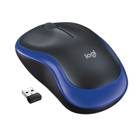 Ratón Inalámbrico Logitech M185- Hasta 1000 DPI- Azul