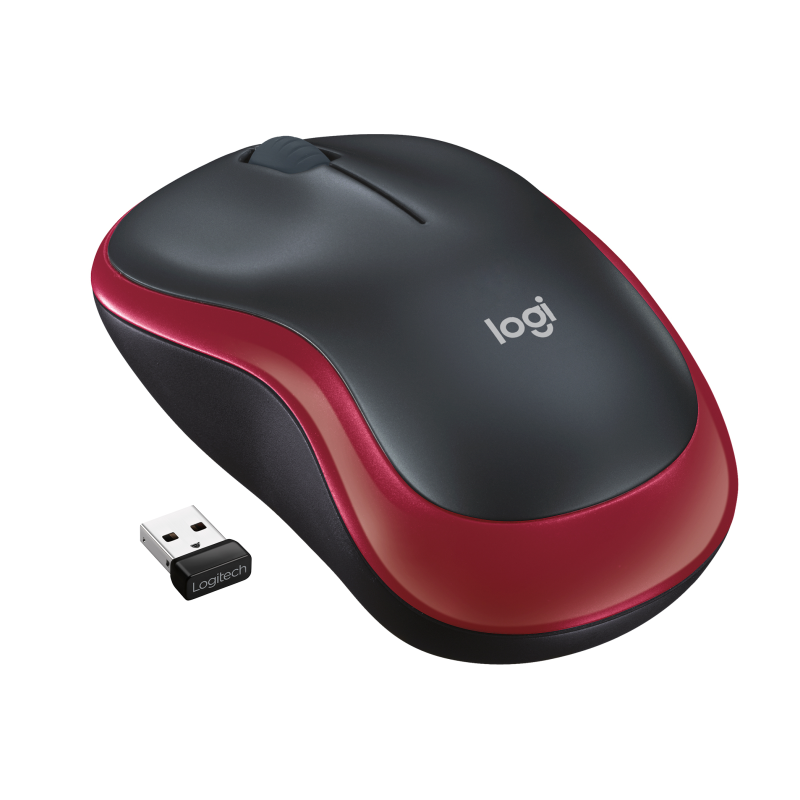 RATON LOGITECH M185 ROJO RF INALAMBRICO PILAS