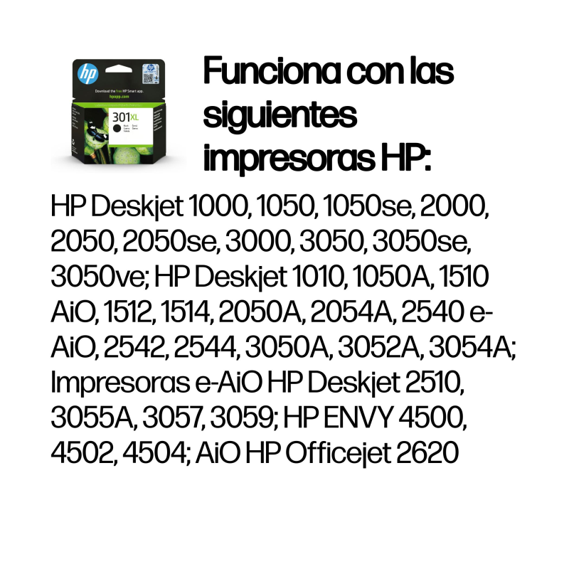 TINTA HP 301XL NEGRO