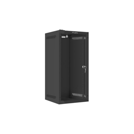 ARMARIO LANBERG MURAL RACK 10" 12U-280X310 FLAT PACK NEGRO PUERTA CRISTAL