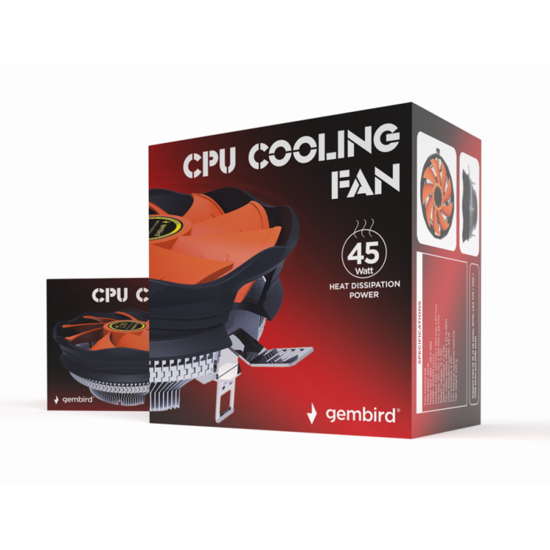 VENTILADOR DE REFRIGERACION GEMBIRD DE CPU 12 CM 45 W 4 PIN