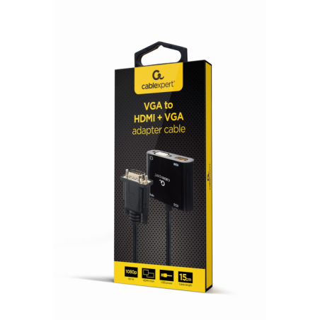 CABLE ADAPTADOR VGA A HDMI VGA 0 15 M NEGRO