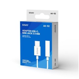 ADAPTADOR USB-C A MINI JACK 3-5 MM SAVIO AK-52