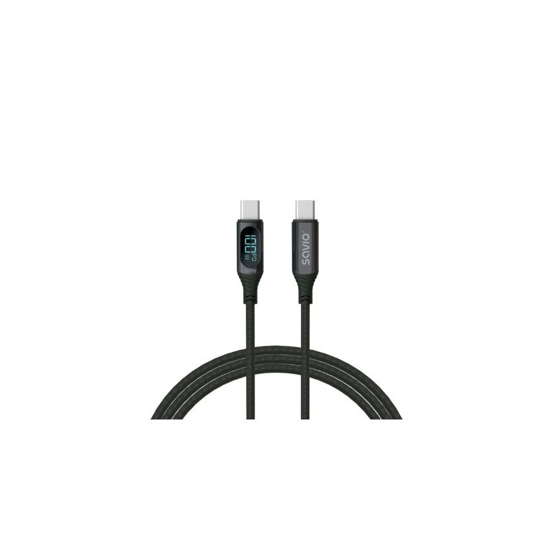CABLE USB-C SAVIO CL-174 NEGRO CABLE USB-C SAVIO CL-174 NEGRO