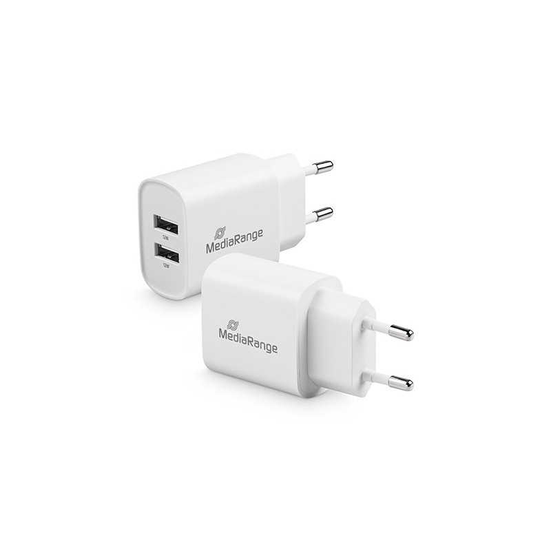 CARGADOR MEDIARANGE DUAL USB-A 12W