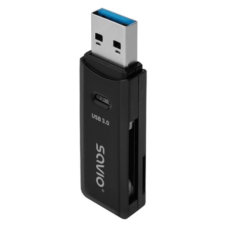 LECTOR DE TARJETAS SD - USB 3-0 NEGRO SAVIO AK-64
