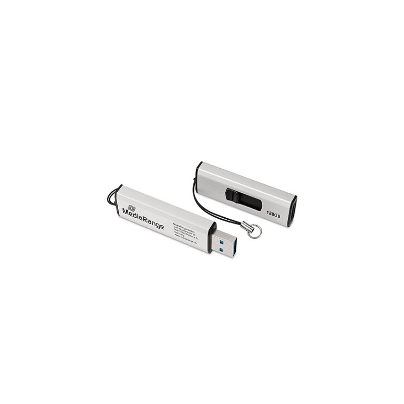 PENDRIVE 128GB USB 3-2 MEDIARANGE SILVER-BLACK