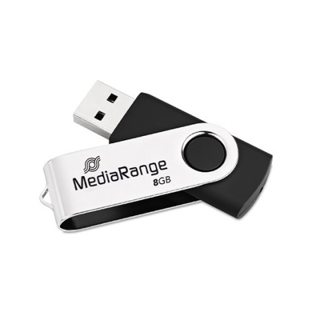 PENDRIVE 8GB USB 2-0 MEDIARANGE SILVER-BLACK