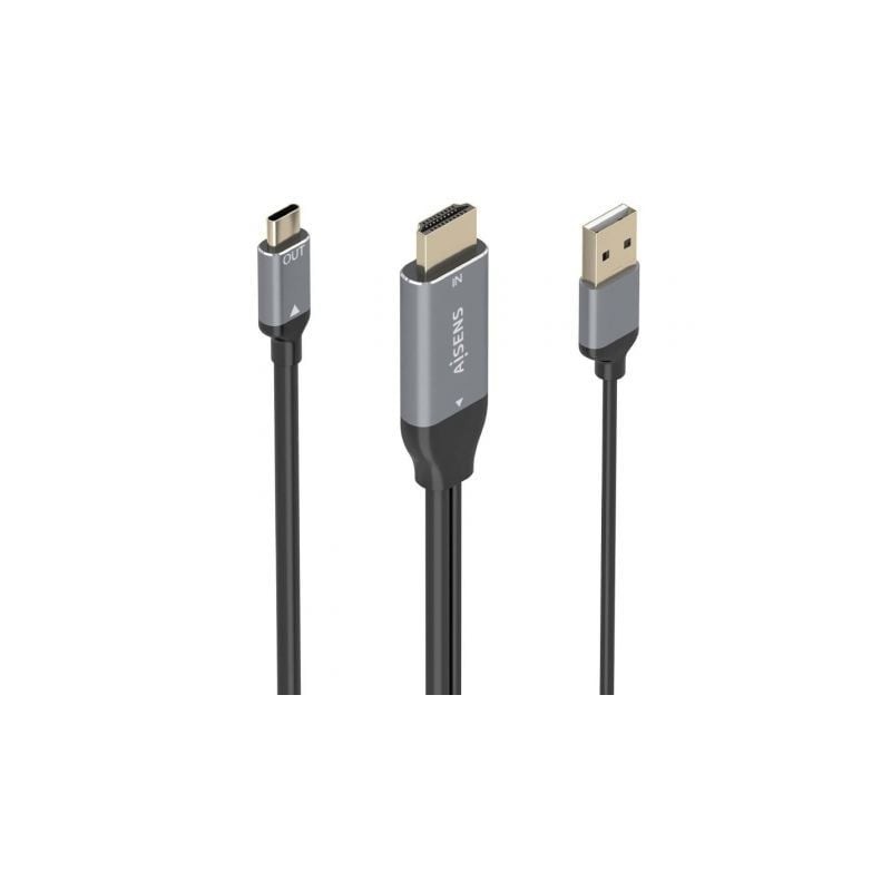 Cable Conversor Aisens A109-0871- HDMI Macho- USB Macho - USB Tipo-C Macho- 1-8m- Negro Cable Conversor Aisens A109-0871- HDMI Macho- USB Macho - USB Tipo-C Macho- 1-8m- Negro