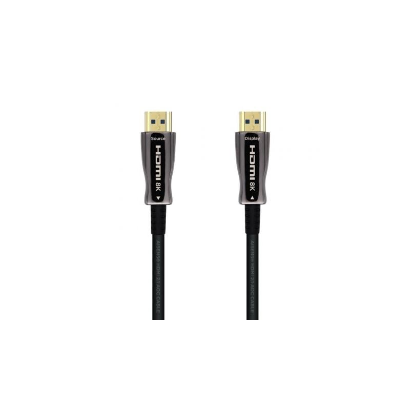 Cable HDMI 2-1 AOC 8K Aisens A153-0517- HDMI Macho - HDMI Macho- 20m- Negro