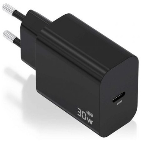 CARGADOR AISENS GAN 30W 1XUSB-C PD3-0 NEGRO