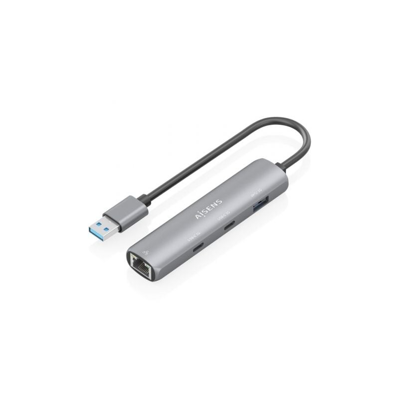Hub USB Aisens ASUC-4P036-GR- 2xUSB Tipo-C- 1xUSB- 1xRJ45- Gris Hub USB Aisens ASUC-4P036-GR- 2xUSB Tipo-C- 1xUSB- 1xRJ45- Gris