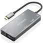 Docking USB Tipo-C Aisens ASUC-9P018-GR- 2xHDMI 4K- 3xUSB- 1xRJ45- 1xLector Tarjetas- 1xUSB Tipo-C PD- Gris