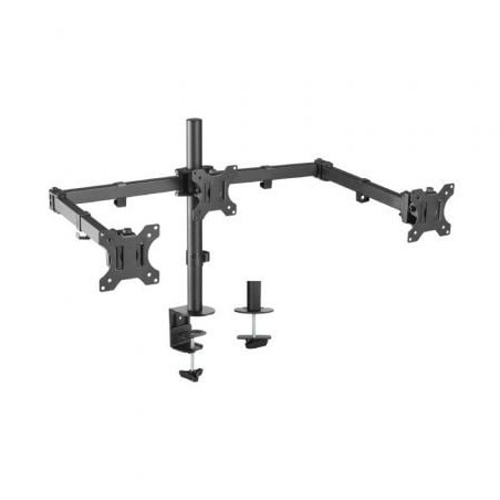 Soporte de Mesa para 3 Monitores Aisens DT27TSR-061- Giratorio- Inclinable- hasta 7kg