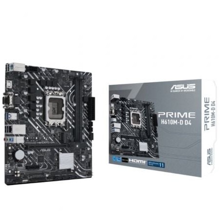 Placa Base Asus Prime H610M-D D4- Socket 1700- DDR4- PCIe 4-0- Micro ATX