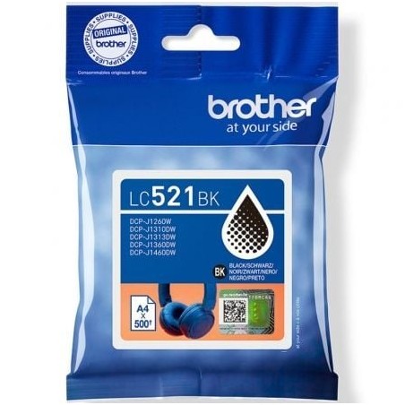 Cartucho de Tinta Original Brother LC521BK- Negro