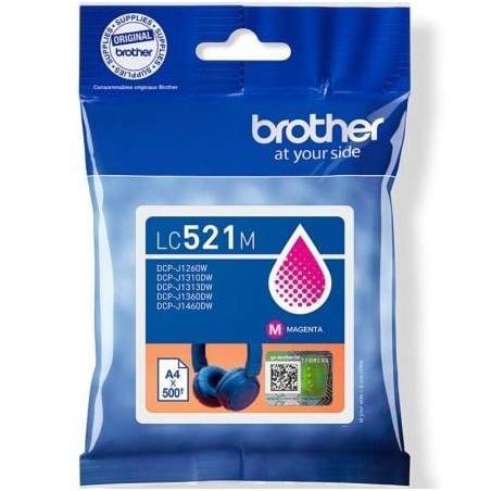 Cartucho de Tinta Original Brother LC521M- Magenta