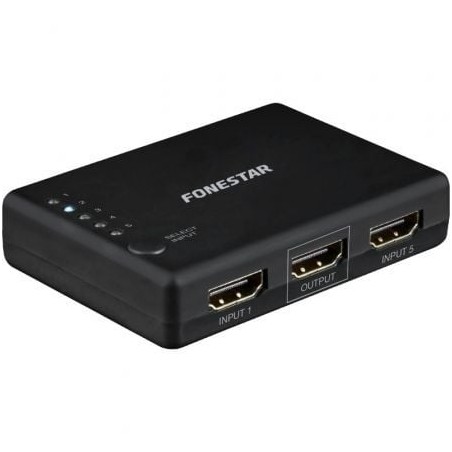 Conmutador HDMI Fonestar FO-22SW51- 5 Entradas-1 Salida