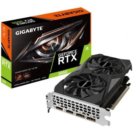 Tarjeta Gráfica Gigabyte GeForce RTX 3050 WindForce OC V2- 6GB GDDR6