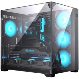 CAJA ATX HIDITEC GAMING SKY BLACK USB 3-1 TYPE-C