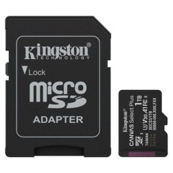 Tarjeta de Memoria Kingston CANVAS Select Plus 1TB microSD XC con Adaptador- Clase 10- 150MBs